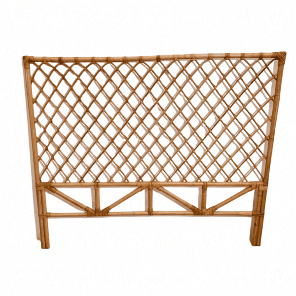 Rattan Headboard — Grid Motif
